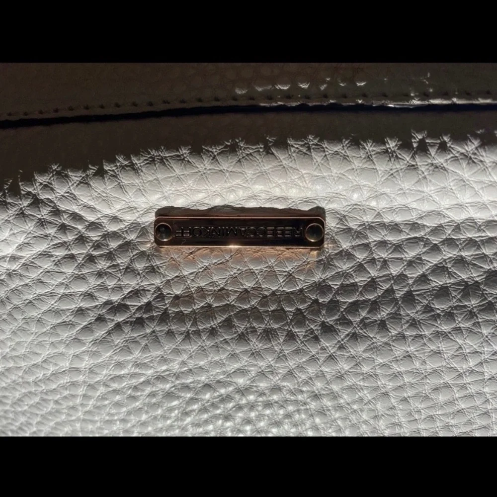 REBECCA MINKOFF WHITE ROSE GOLD KELLY-STYLE  CROSSBODY PEBBLED LEATHER Bag GORG - Picture 5 of 8